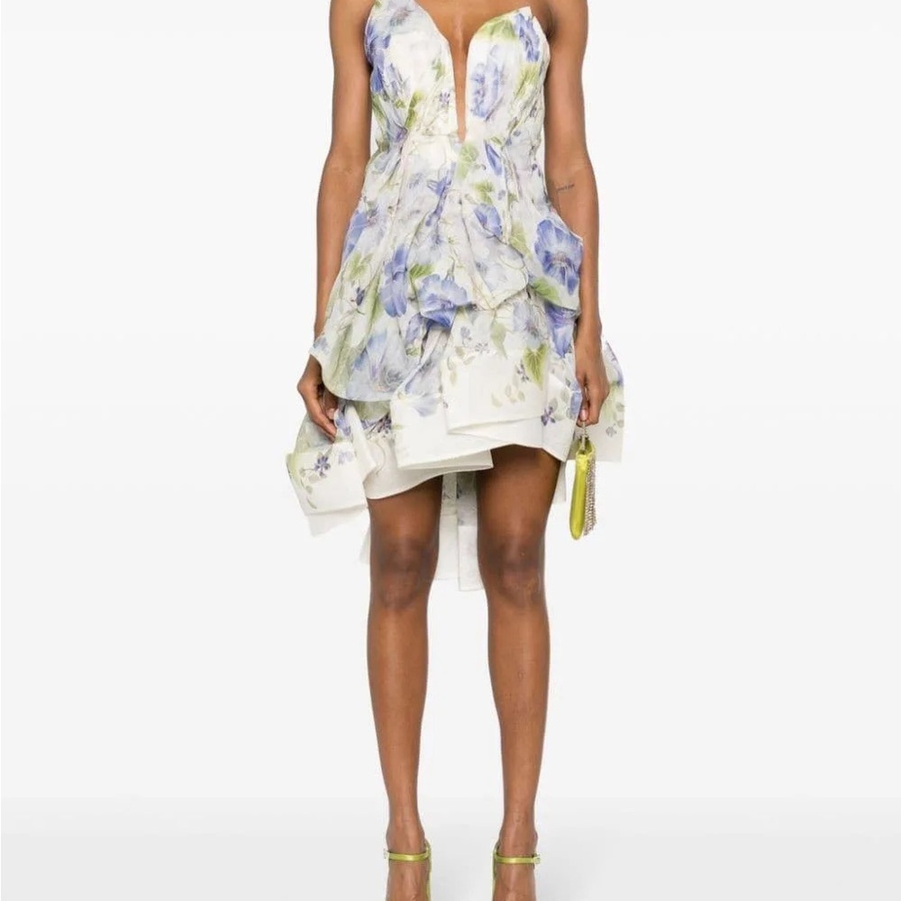 Zimmermann Natura Draped Mini Dress